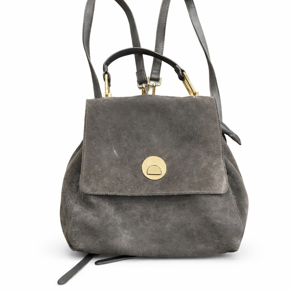 Moda Luxe Charcoal Backpack with Gold Accents